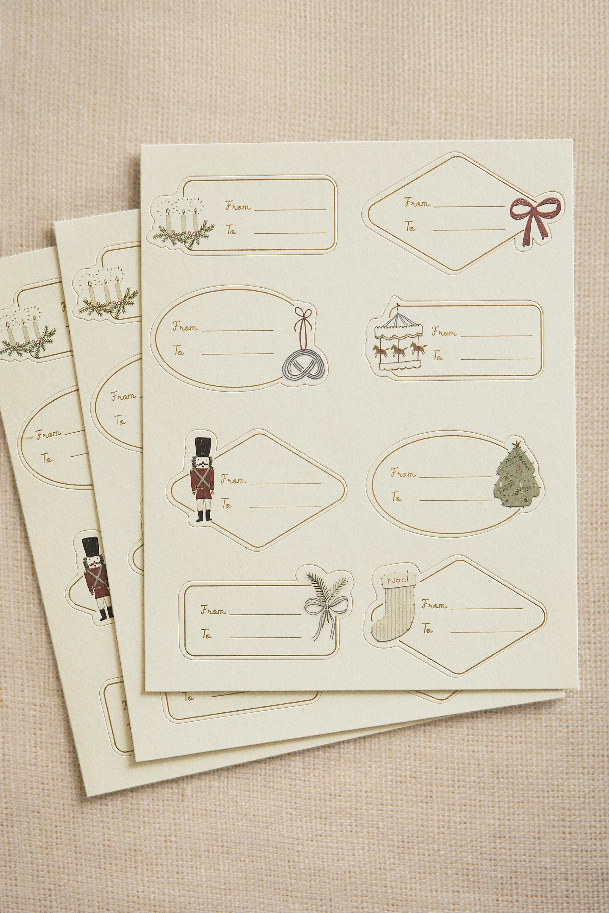 ADHESIVE CHRISTMAS GIFT LABELS